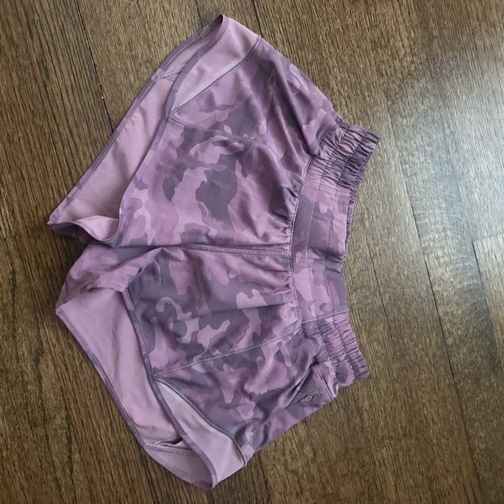 Lululemon Pink Camo Hotty Hot Shorts